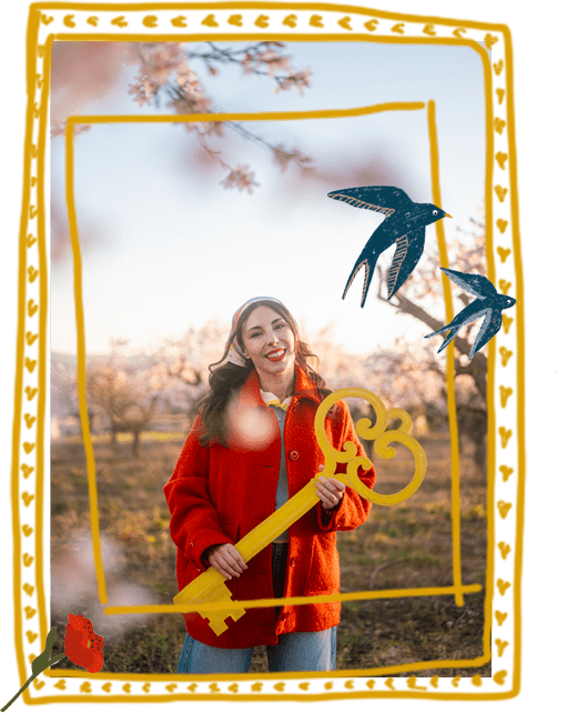 Foto Con Llave Golondrinas Amapola